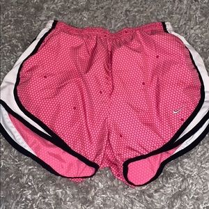 Pink honeycomb print Nike shorts